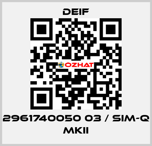 2961740050 03 / SIM-Q MKII Deif