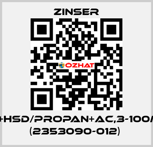 BD+HSD/Propan+AC,3-100mm (2353090-012)  Zinser