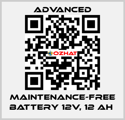 Maintenance-Free Battery 12V, 12 Ah  Advanced