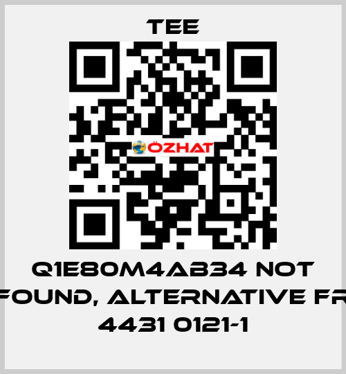 Q1E80M4AB34 not found, alternative FR 4431 0121-1 TEE