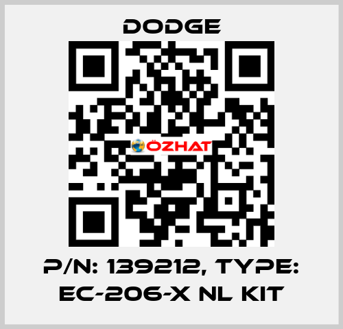 p/n: 139212, Type: EC-206-X NL KIT Dodge