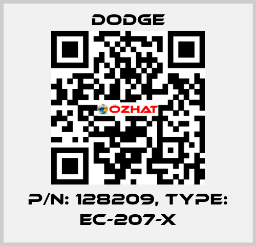 p/n: 128209, Type: EC-207-X Dodge