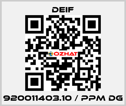 920011403.10 / PPM DG Deif