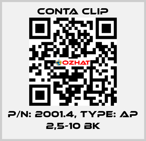 P/N: 2001.4, Type: AP 2,5-10 BK Conta Clip