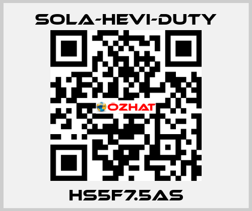 HS5F7.5AS Sola-Hevi-Duty