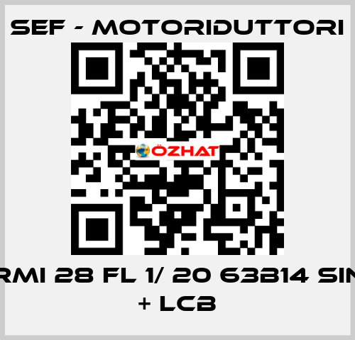 RMI 28 FL 1/ 20 63B14 SIN + LCB SEF - MOTORIDUTTORI