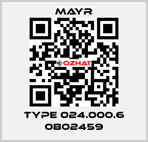 Type 024.000.6 0802459 Mayr