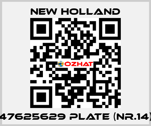 47625629 plate (nr.14) new holland