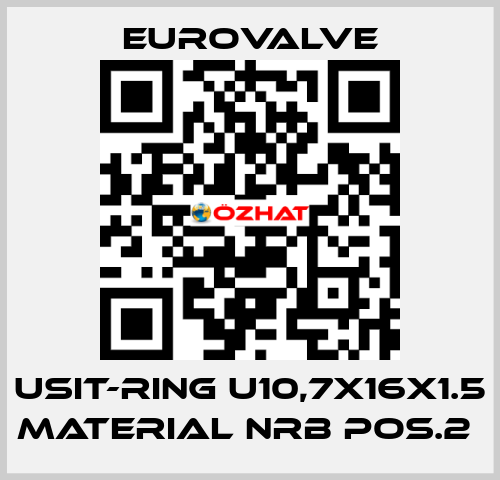 USIT-RING U10,7X16X1.5 MATERIAL NRB POS.2  Eurovalve