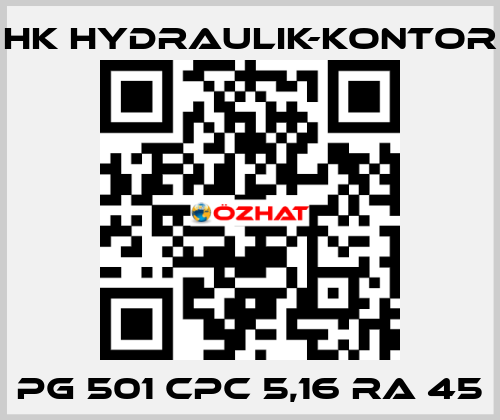 PG 501 CPC 5,16 RA 45 HK HYDRAULIK-KONTOR