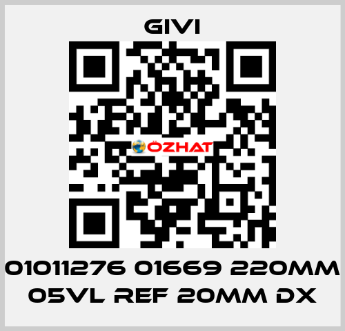 01011276 01669 220mm 05VL REF 20mm DX Givi