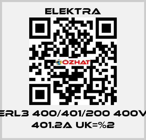 ERL3 400/401/200 400V 401.2A Uk=%2 ELEKTRA