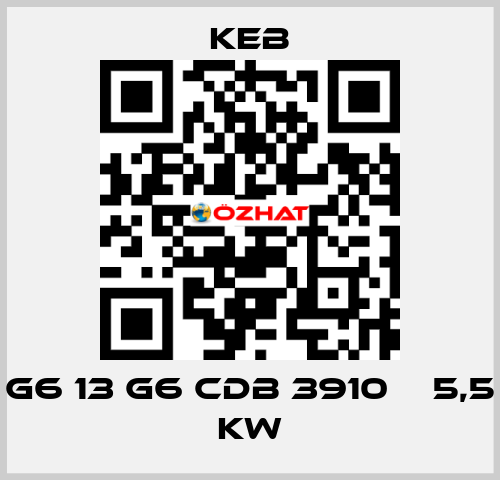 G6 13 G6 CDB 3910 В 5,5 kW KEB