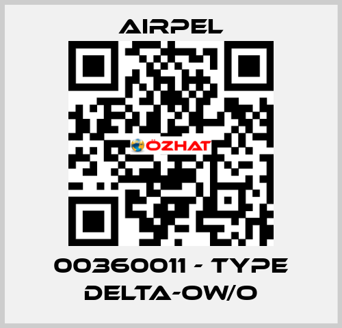 00360011 - Type DELTA-OW/O Airpel