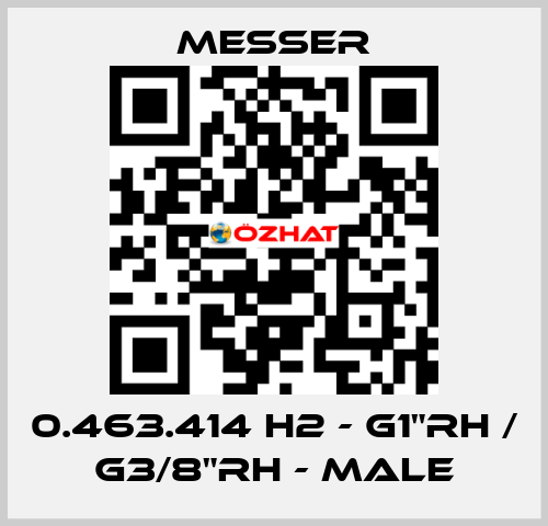 0.463.414 H2 - G1"RH / G3/8"RH - Male Messer