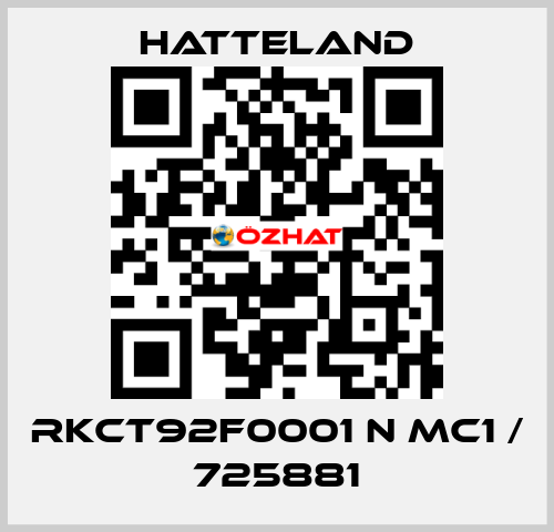 RKCT92F0001 N MC1 / 725881 HATTELAND