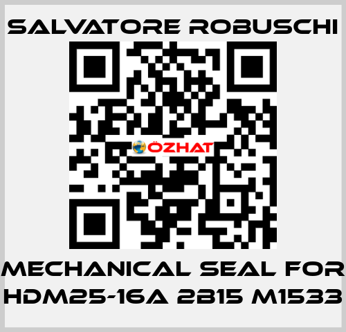 mechanical seal for HDM25-16A 2B15 M1533 SALVATORE ROBUSCHI