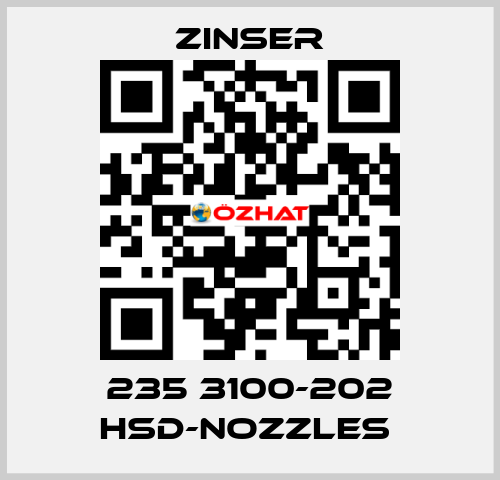 235 3100-202 HSD-nozzles  Zinser