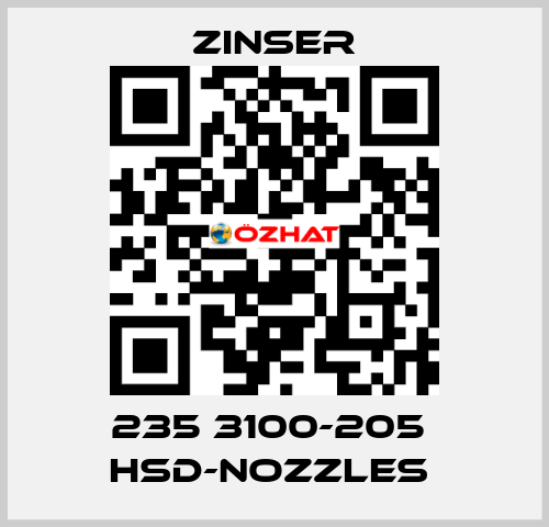 235 3100-205  HSD-nozzles  Zinser