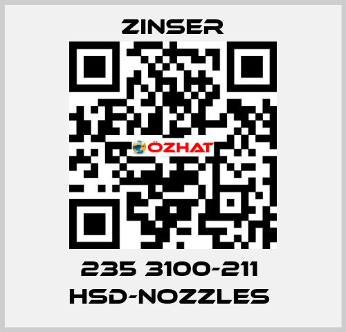 235 3100-211  HSD-nozzles  Zinser