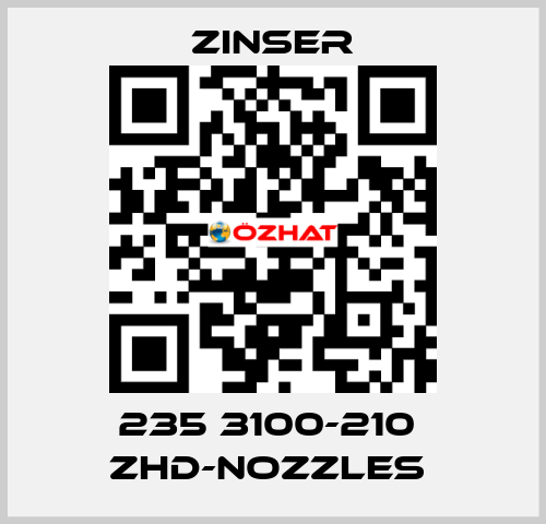 235 3100-210  ZHD-nozzles  Zinser