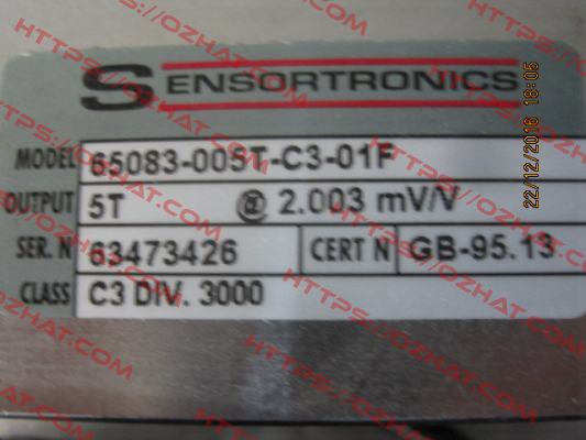 65083-CS-5000kg- 3124M Sensortronics