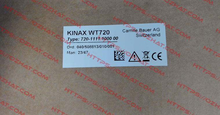 KINAX WT720 / 720-1111 1000 00 Camille Bauer