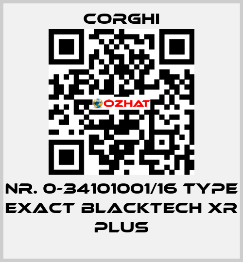 Nr. 0-34101001/16 Type EXACT BlackTech XR PLUS Corghi