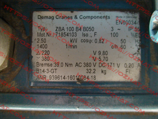 ZBA100 B4 B050 - 71854103  Demag