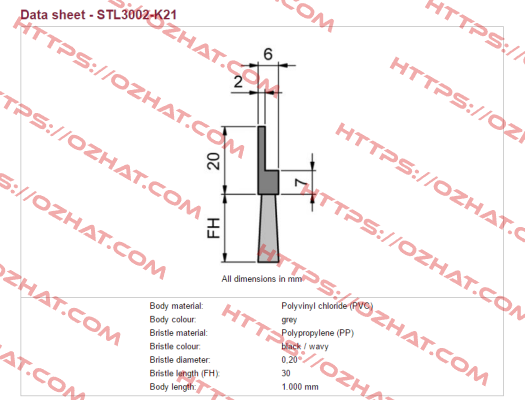 STL3002-K21  Mink Bürsten