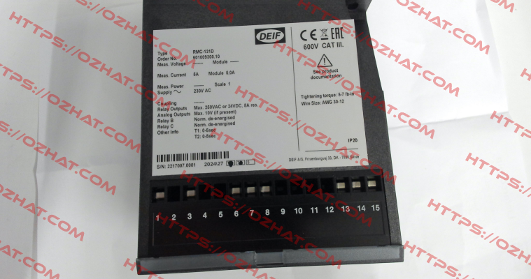 2913160660 02 / RMC-131D - AC supply Deif