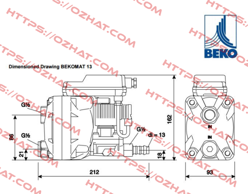 BEKOMAT 13  / 2000021 (KA13A10A0) Beko