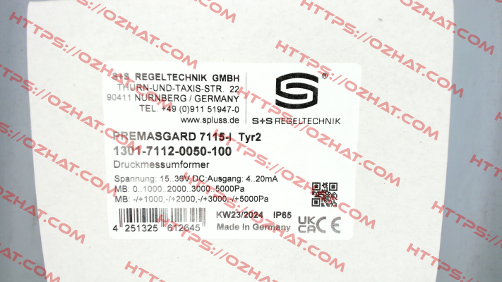 Premasgard 7115-I S+S REGELTECHNIK