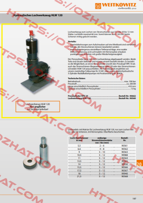 90560/Lochwerkzeug HLW 120 WEITKOWITZ