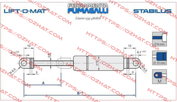 LIFT-O-MAT 4775SX 400N Stabilus