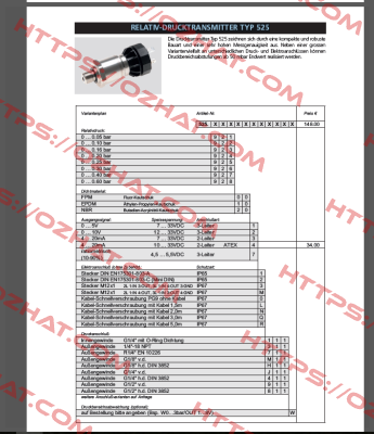 Typ 525 (0 ... 0.05 -0.6 bar)  Huba Control