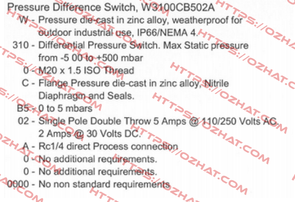 W-310-0-C-B5-02-A                    Delta Controls