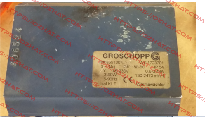 WK 1723701    NR 8551307 OEM Groschopp