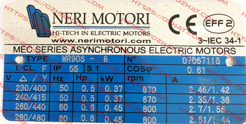 T090S 8P Neri Motori