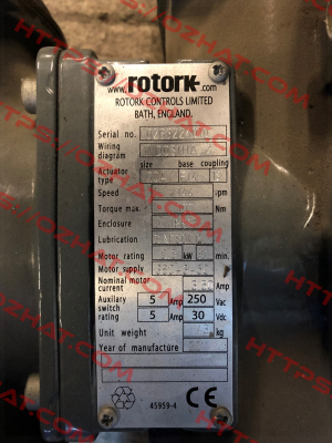 S/N:L02632240102 Rotork