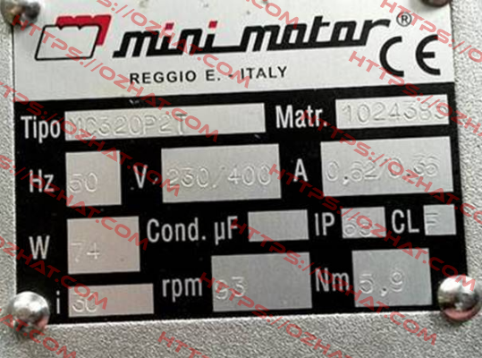 MC 320P2T Minimotor