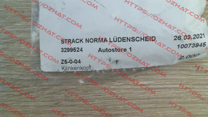 p/n: 69999; Type: Z5-0-04 Strack