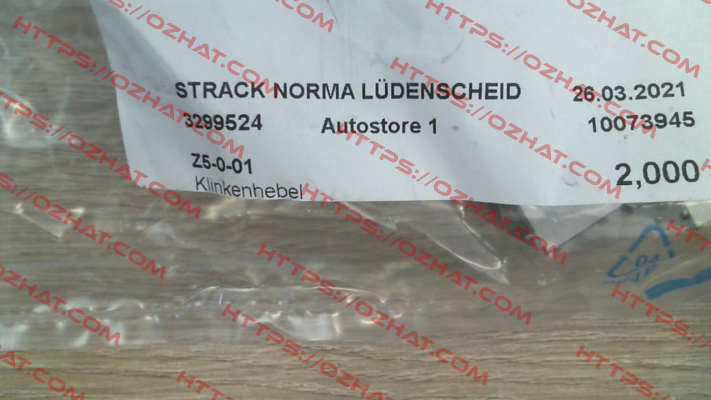 p/n: 69996; Type: Z5-0-01 Strack