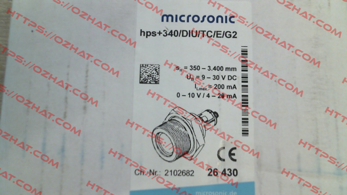 p/n: 26430, Type: hps+340/DIU/TC/E/G2 Microsonic