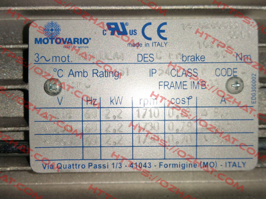 TBS100LA4  Motovario