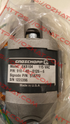 Model: SK8104 115VAC P/N: 910-40-0126-6  (proprietary)  Groschopp