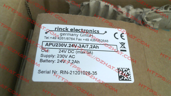 APU230V.24V-3A/7,2Ah Rinck Electronic