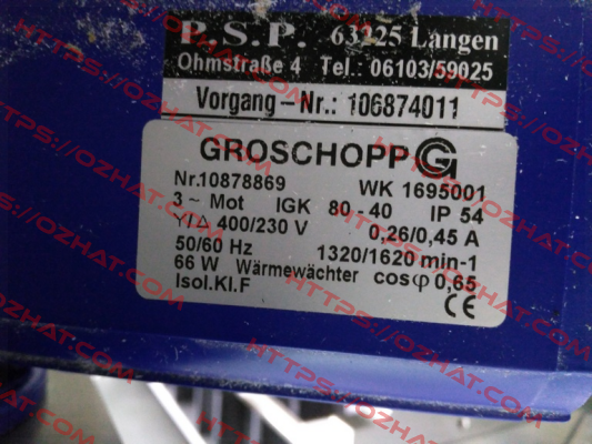 IGKU80-40/Z20  Groschopp