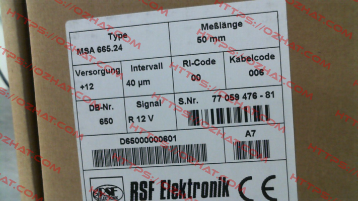 MSA 665.24 Rsf Elektronik