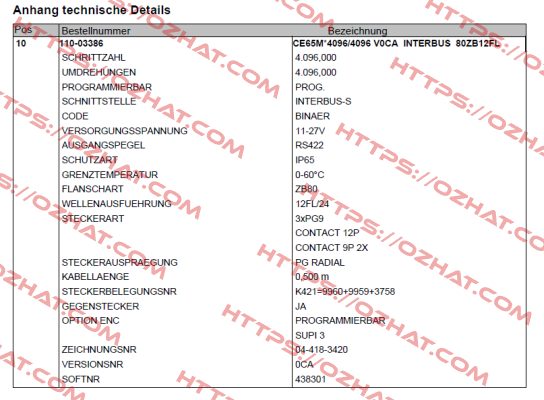 110-03160 TR Electronic